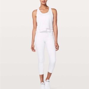 Lululemon sz 4 All The Right Places Crop II 23" White High-Waisted Leggings VGUC